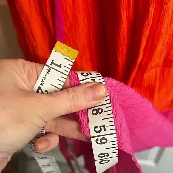 Flying Tomato Women medium Maxi Dress
Color Blocked pink red tall v-neck tie - Picture 11 of 11